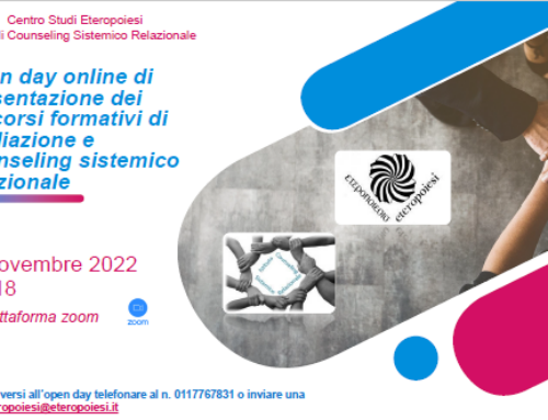 Open Day Corso Biennale Mediazione Sistemico Relazionale